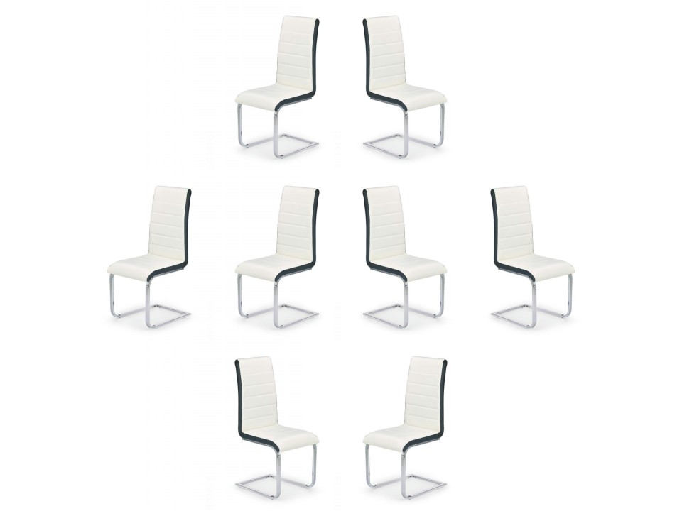 Osiem krzeseł biało-czarnych - 4541