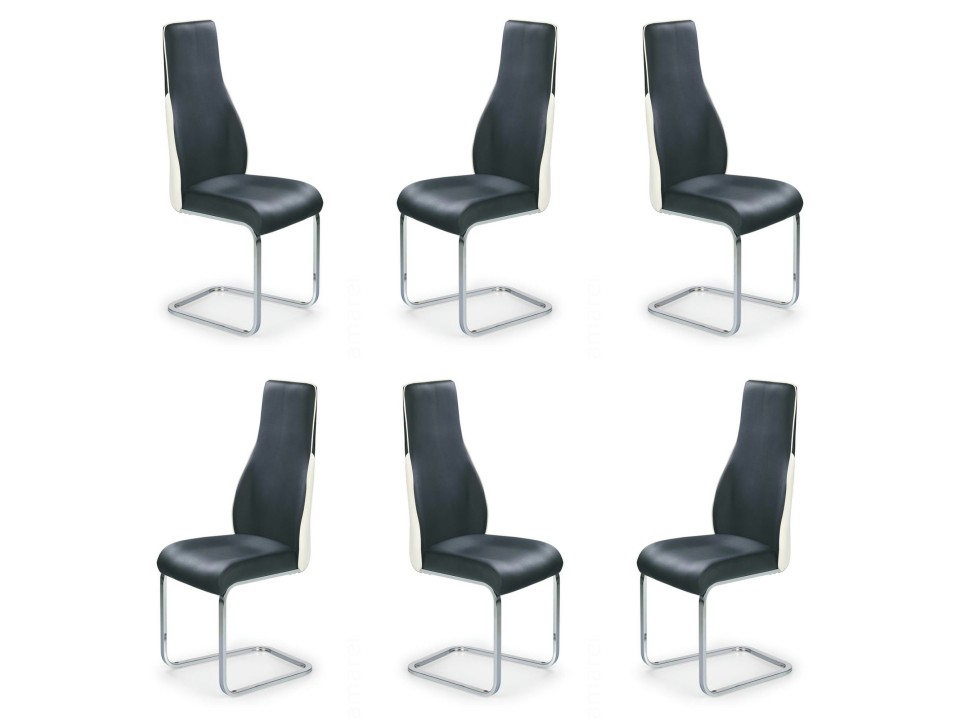 Krzesło K141 czarno-biały - Halmar