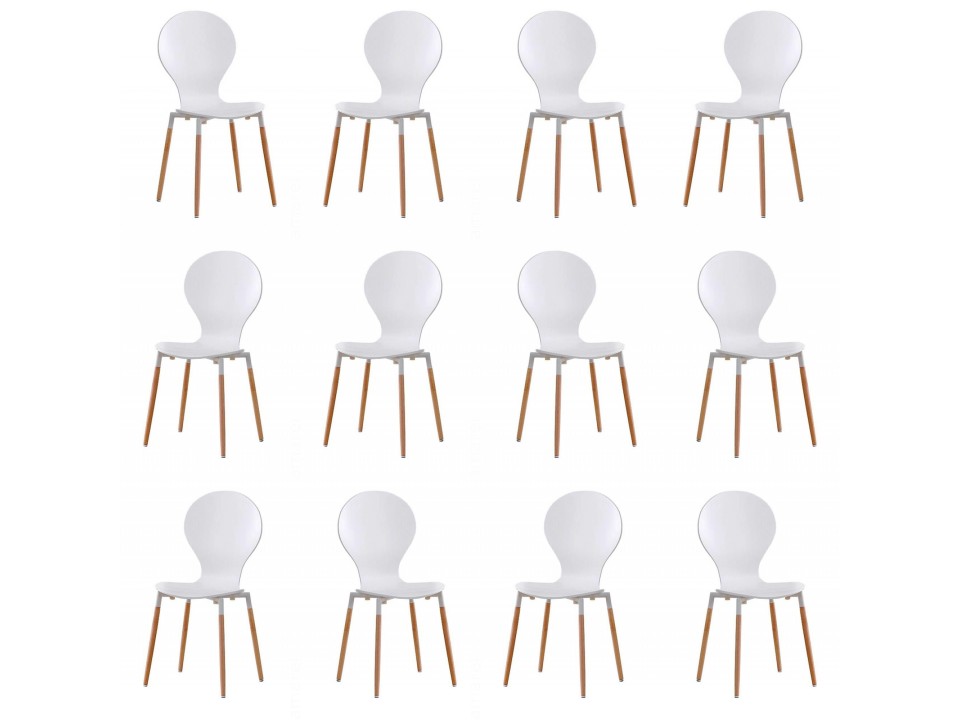 Dwanaście krzeseł białych - 3123