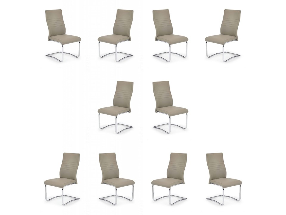 Dziesięć krzeseł cappuccino - 7244