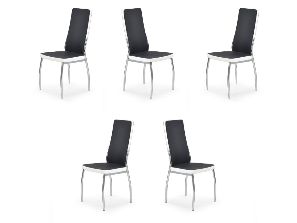 Pięć krzeseł czarnych białych - 0053