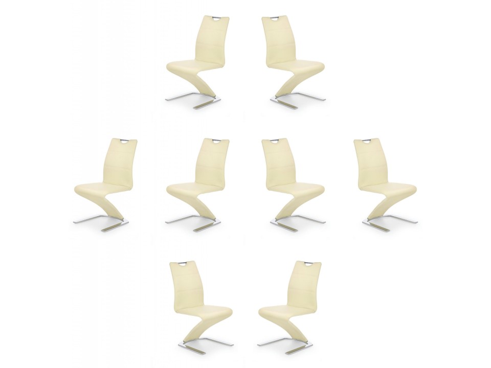 Osiem krzeseł waniliowy - 4939