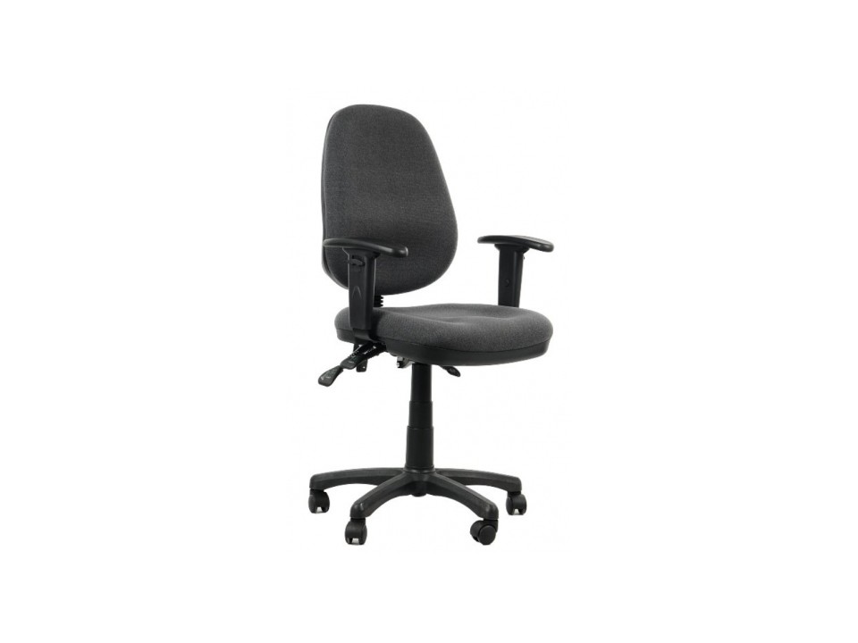 Fotel biurowy Zipper grafitowy - SitPlus
