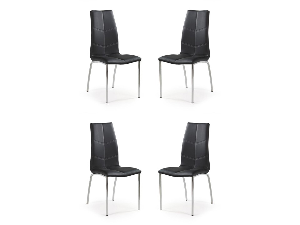 Cztery krzesła czarne - 5006