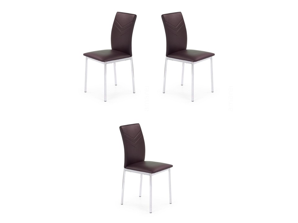 Trzy krzesła brązowe - 1180