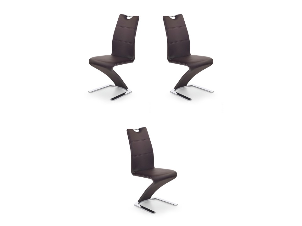 Trzy krzesła brązowe - 4922