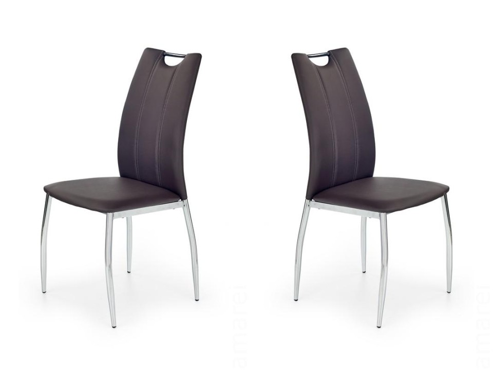 Dwa krzesła brązowe - 4892