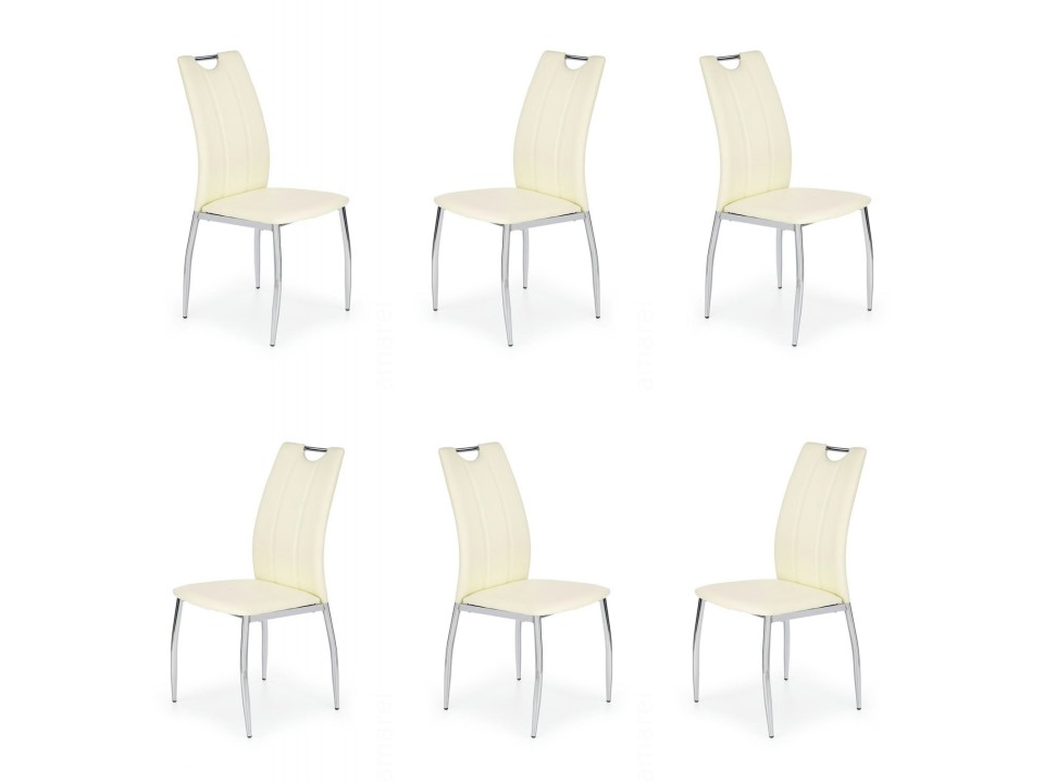 Sześć krzeseł białych - 4793