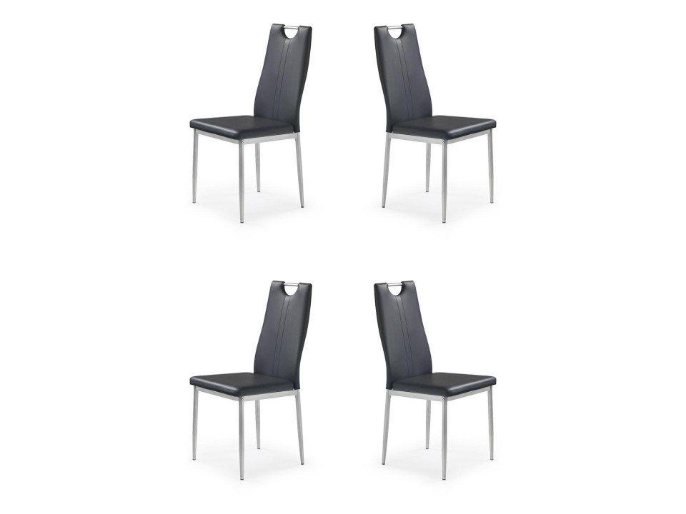 Cztery krzesła czarne - 8241