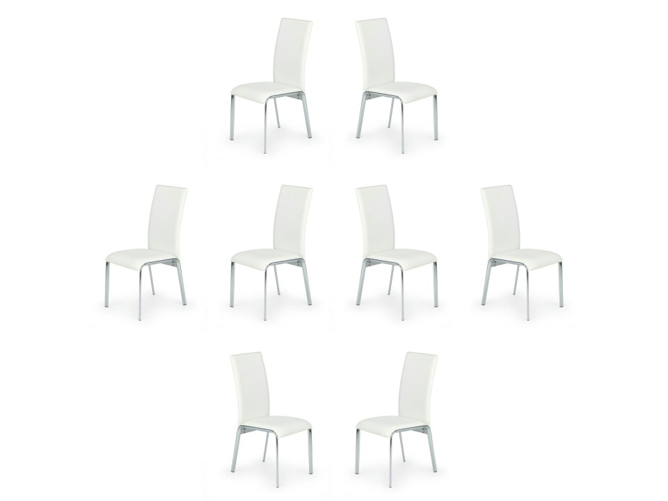 Osiem krzeseł białych - 6453