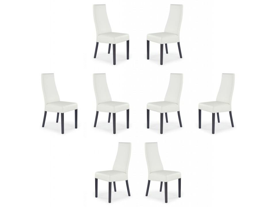 Osiem krzeseł wenge tapicerowanych  - 0916