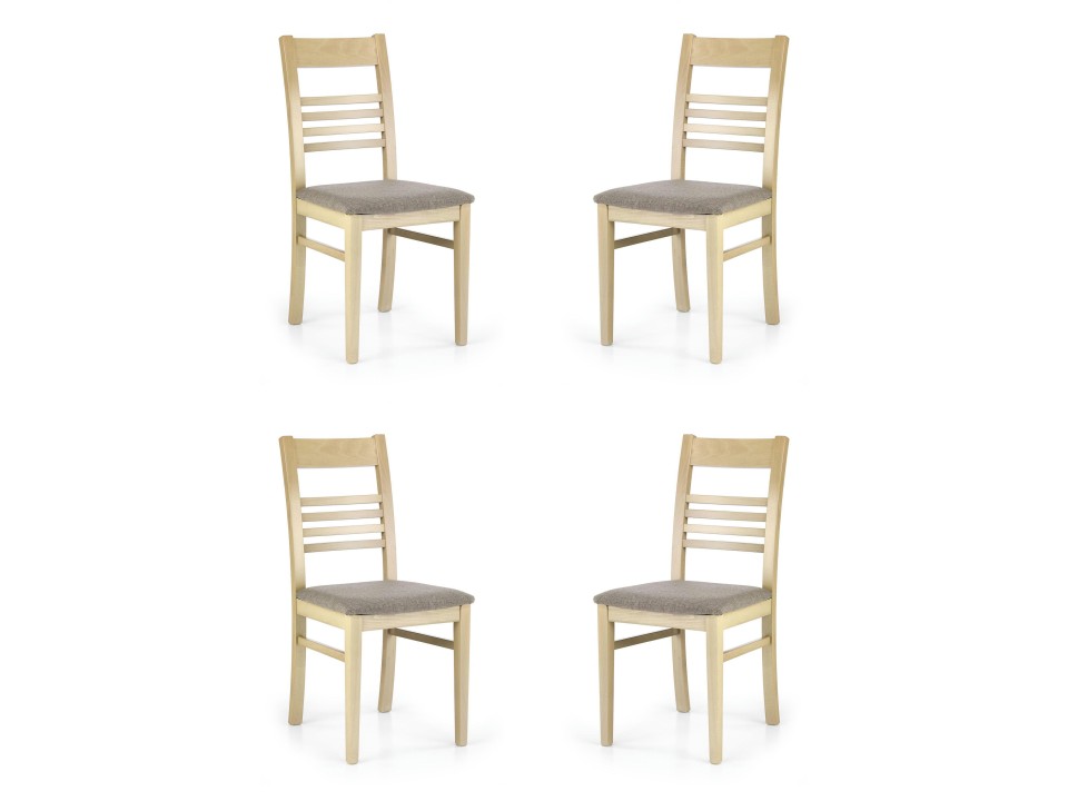 Cztery krzesła tapicerowane dąb sonoma  - 3666