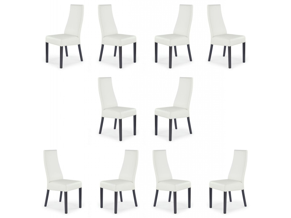 Dziesięć krzeseł wenge tapicerowanych  - 0916