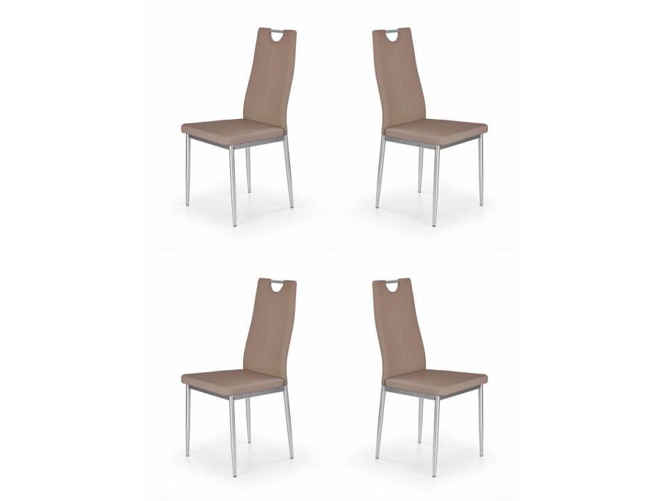 Cztery krzesła cappucino - 2675