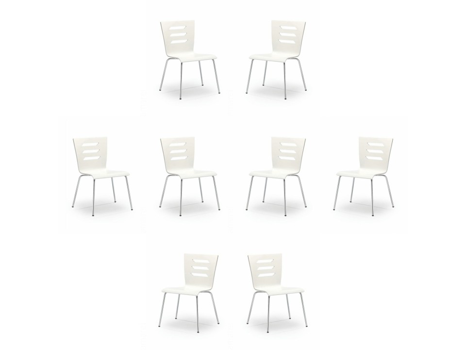 Osiem krzeseł białych - 6743