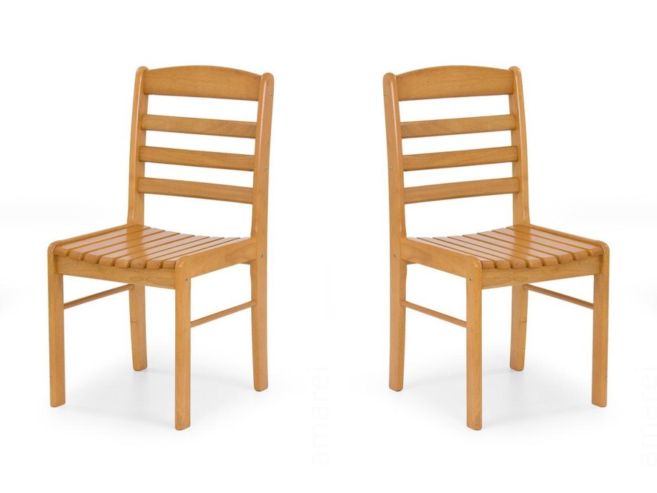 Dwa krzesła olcha złota - 6732
