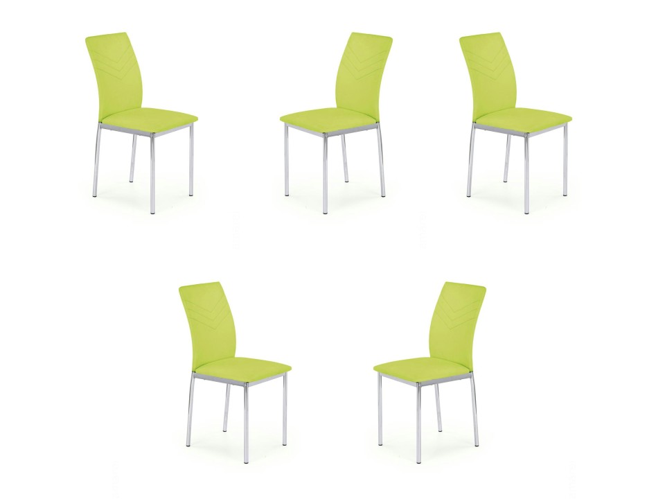 Pięć krzeseł lime green - 7039