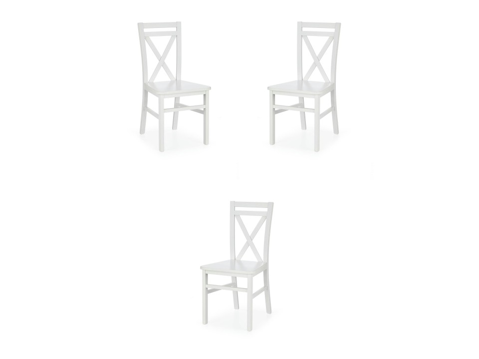 Trzy krzesła białe - 8074