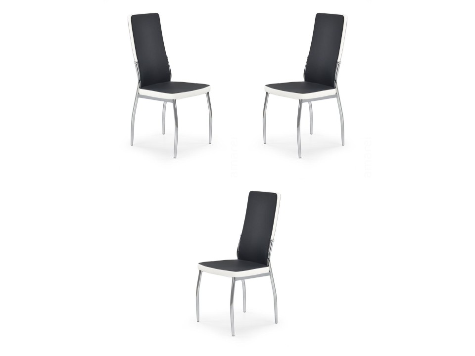 Trzy krzesła czarne białe - 0053
