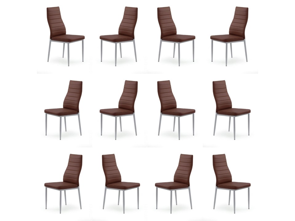 Dwanaście krzeseł ciemno brązowych - 2021
