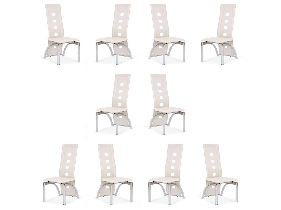 Dziesięć krzeseł kremowych - 1123