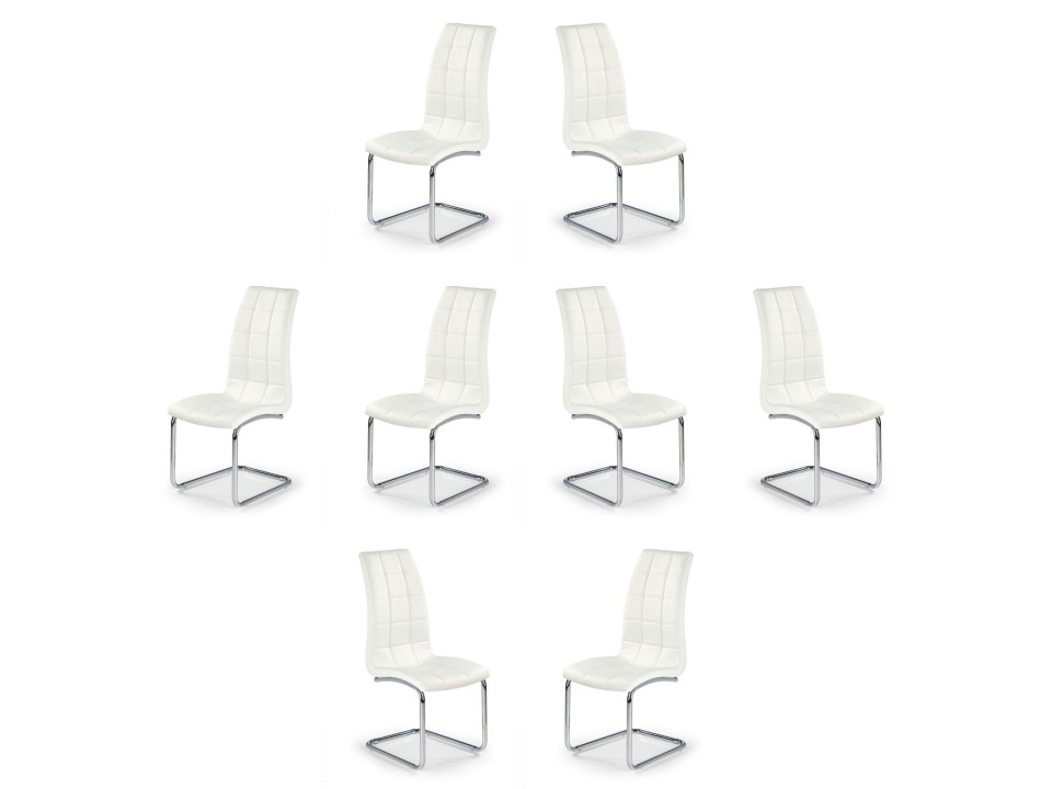 Osiem krzeseł białych - 6545