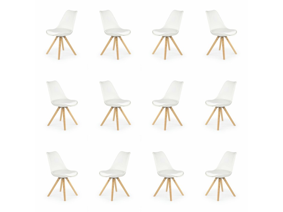 Dwanaście krzeseł białych - 8210