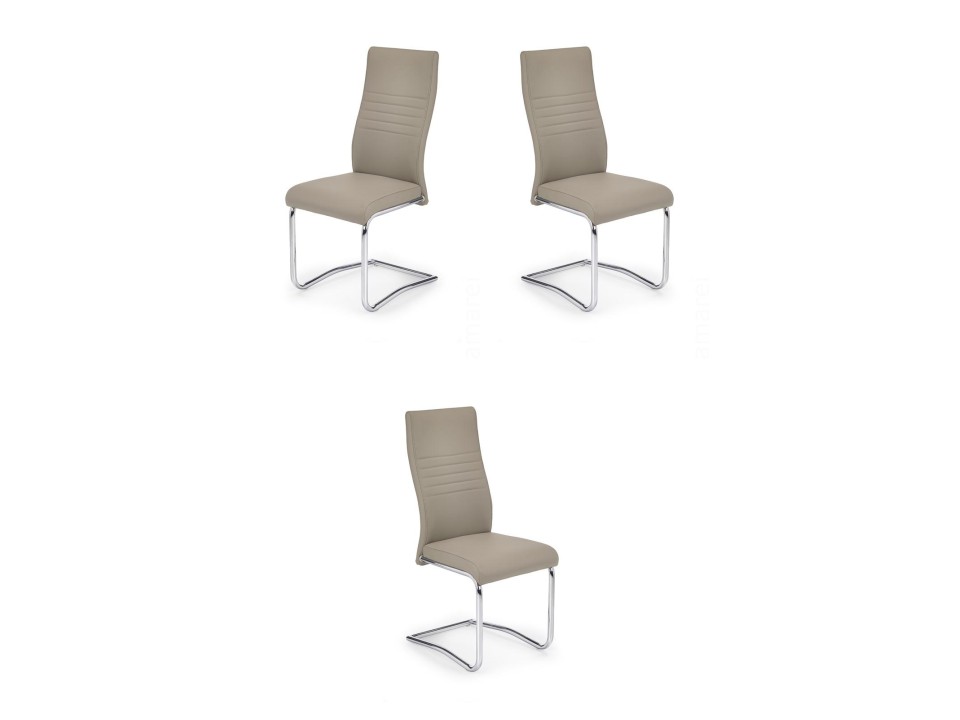 Trzy krzesła cappuccino - 7244