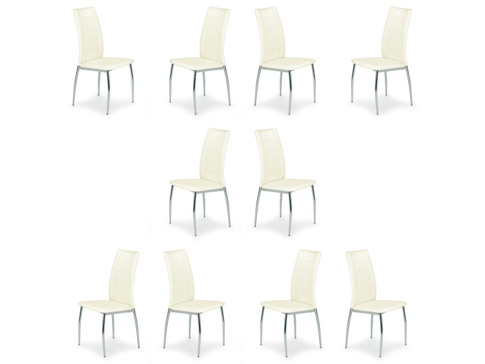 Dziesięć krzeseł beżowych - 3420