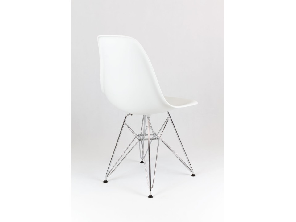 Sk Design Kr012 Białe Krzesło Chrom