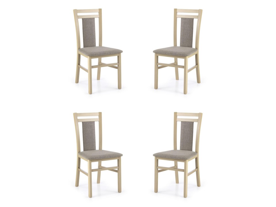 Cztery krzesła tapicerowane dąb sonoma  - 3390