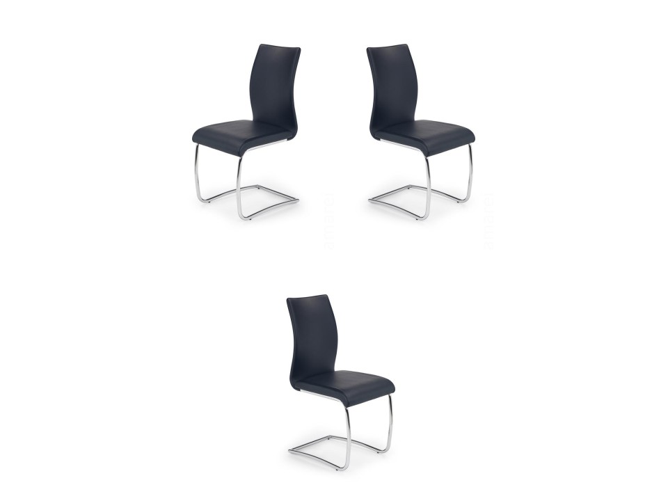 Trzy krzesła czarne - 4533