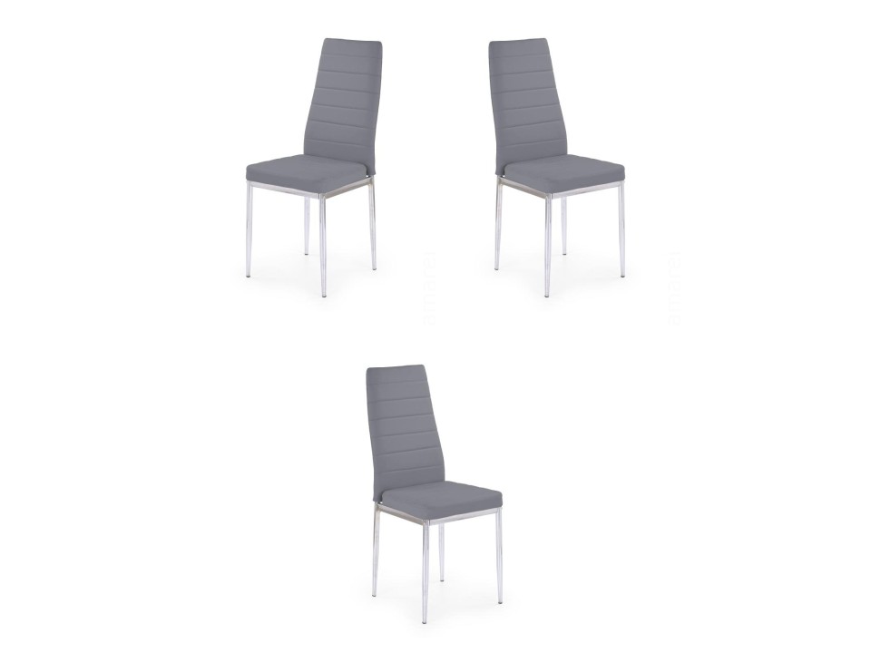 Trzy krzesła popielate - 6926