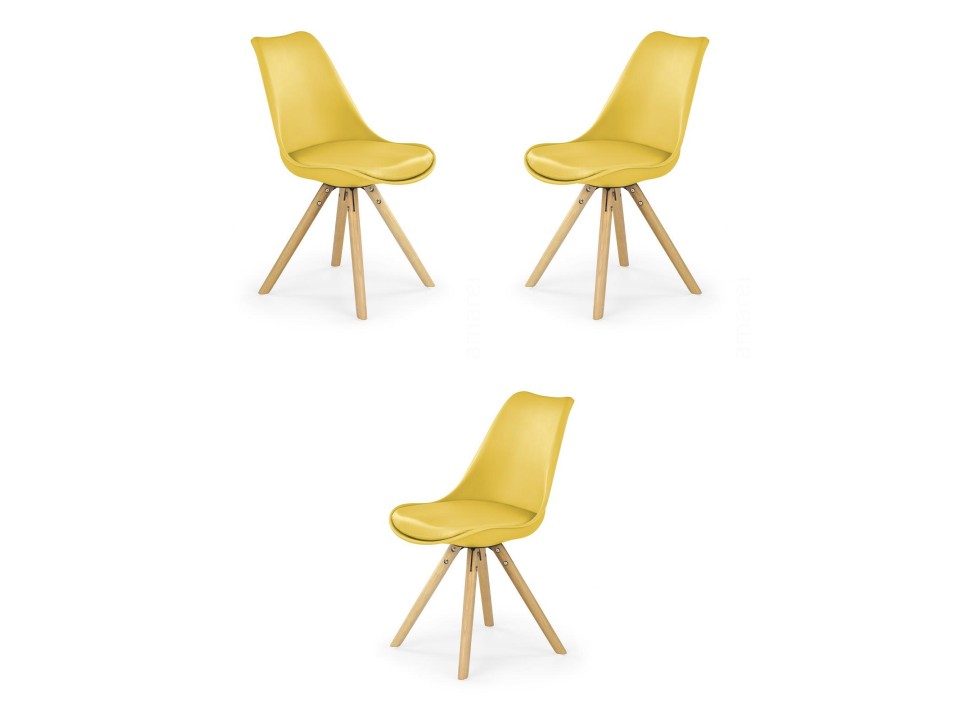 Trzy krzesła żółte - 1418