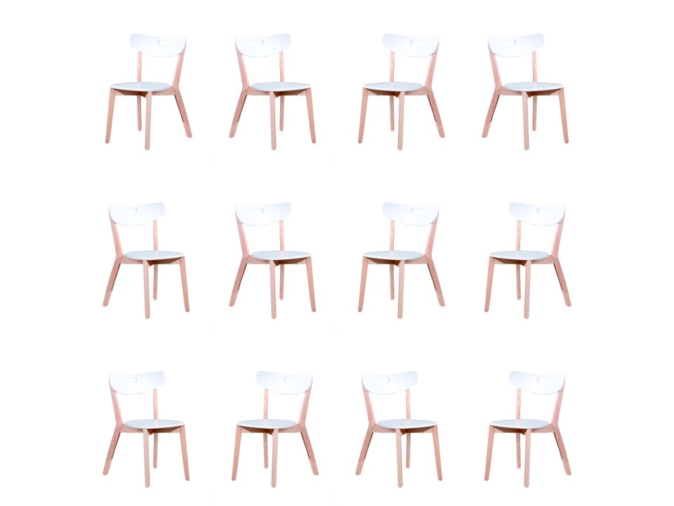 Dwanaście krzeseł białych - 4212