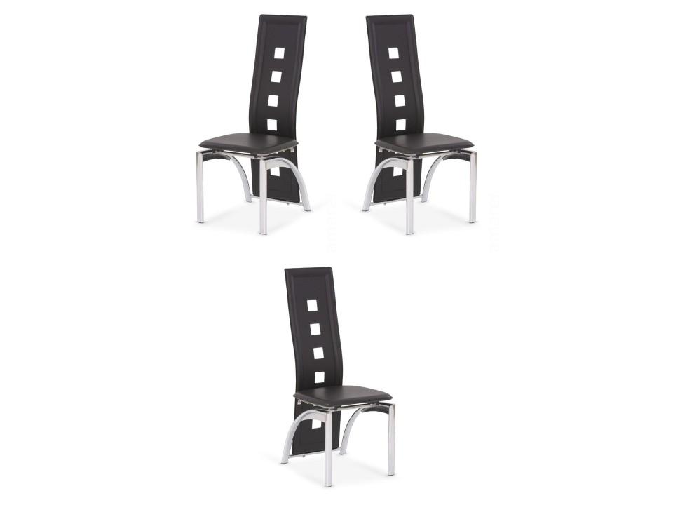 Trzy krzesła czarne - 3530