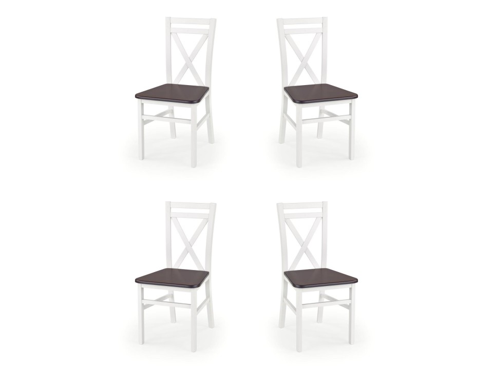 Cztery krzesła białe olcha - 1258