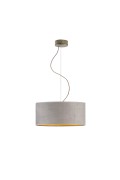 Lampa Regulowana  wisząca HAJFA VELUR fi - 40 cm - kolor szary ze złotym wnętrzem  Lysne