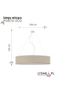 Lampa wisząca do salonu PORTO ECO fi - 100 cm - kolor orzechowy  Lysne