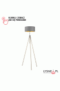 Lampa stojąca w industrialnym stylu MALMO GOLD  Lysne