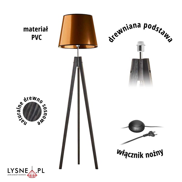 Lampa Nowoczesna  podłogowa do salonu ARUBA MIRROR  Lysne