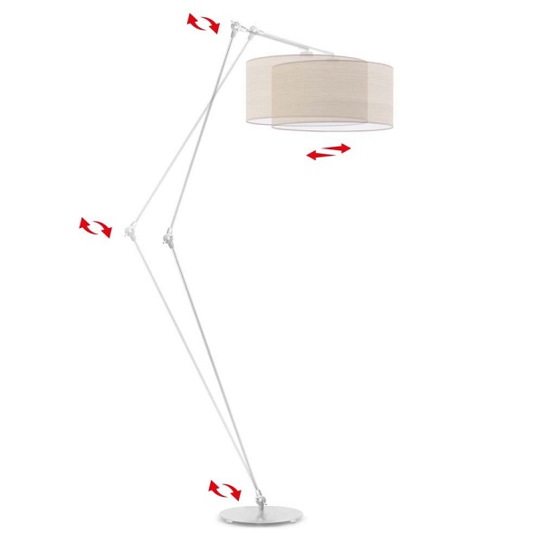 Lampa podłogowa z przegubami BARI ECO  Lysne
