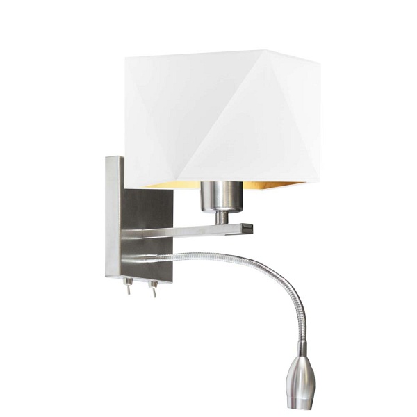 Lampa ścienna do sypialni MESSA GOLD  Lysne