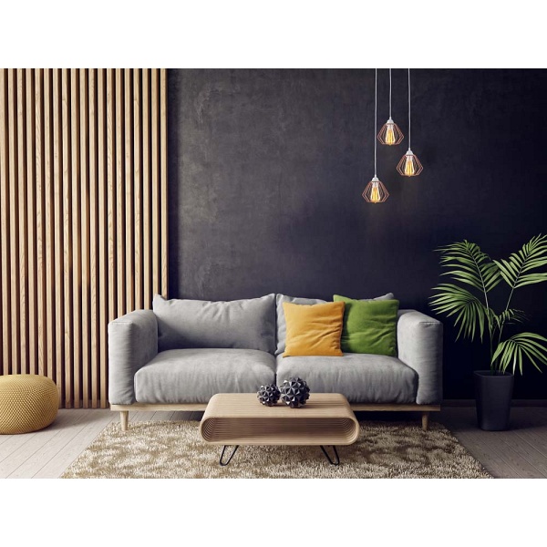 Lampa Czarna  druciana LAVIS LOFT  Lysne