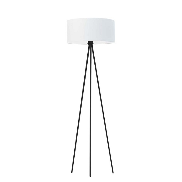 Lampa Biała  podłogowa do sypialni RIJAD  Lysne