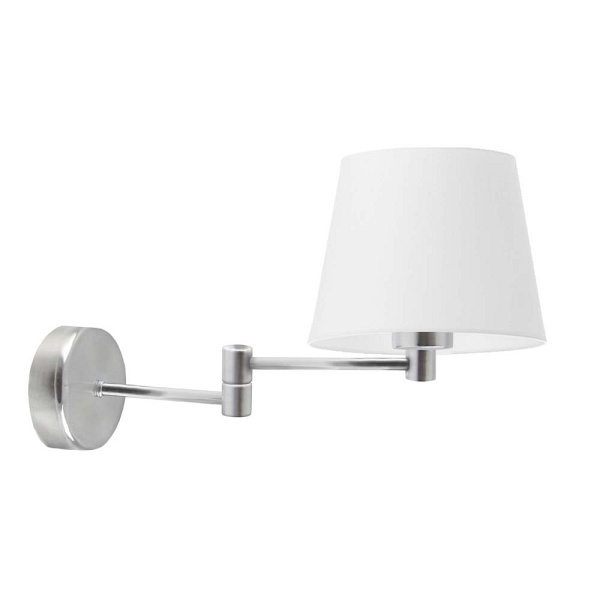 Kinkiet Biały  z regulowanym ramieniem LUGO  Lysne