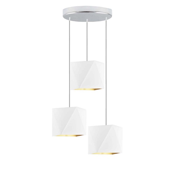 Lampa Trójpłomienna  wisząca MAJORKA GOLD  Lysne