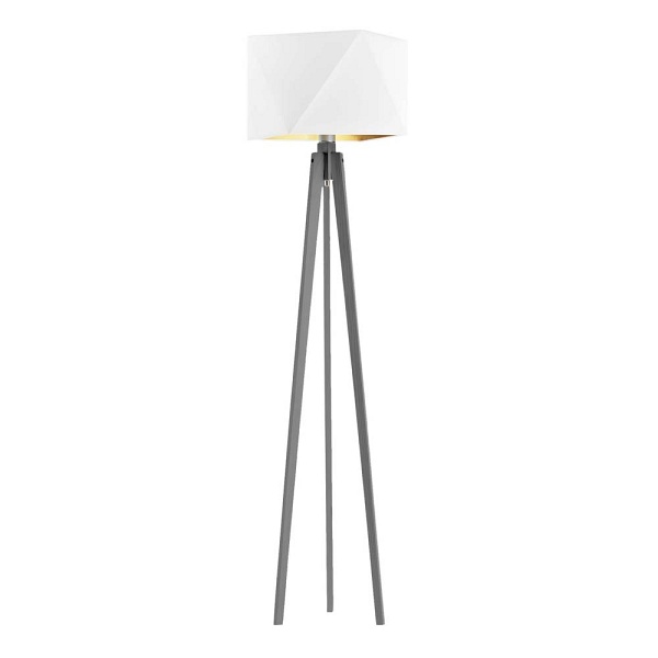 Lampa Drewniana  podłogowa BOMBAJ GOLD  Lysne