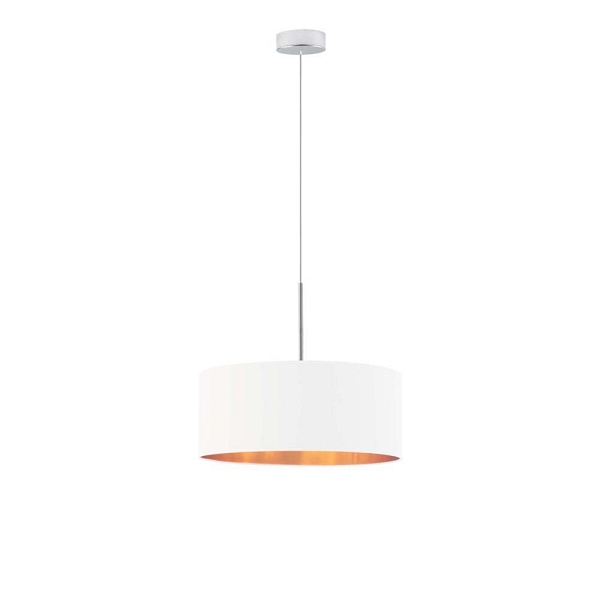 Lampa Biała  wisząca do salonu SINTRA GOLD fi - 40 cm  Lysne