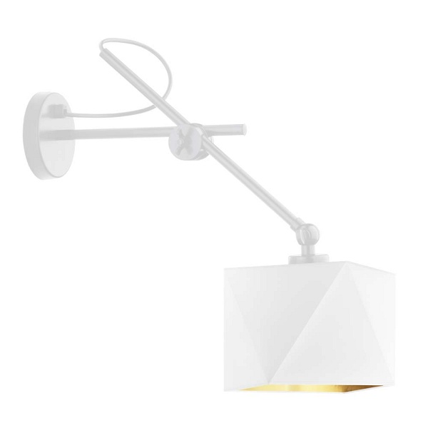 Lampka Biała  ścienna ze złotym wnętrzem TIRANA GOLD  Lysne